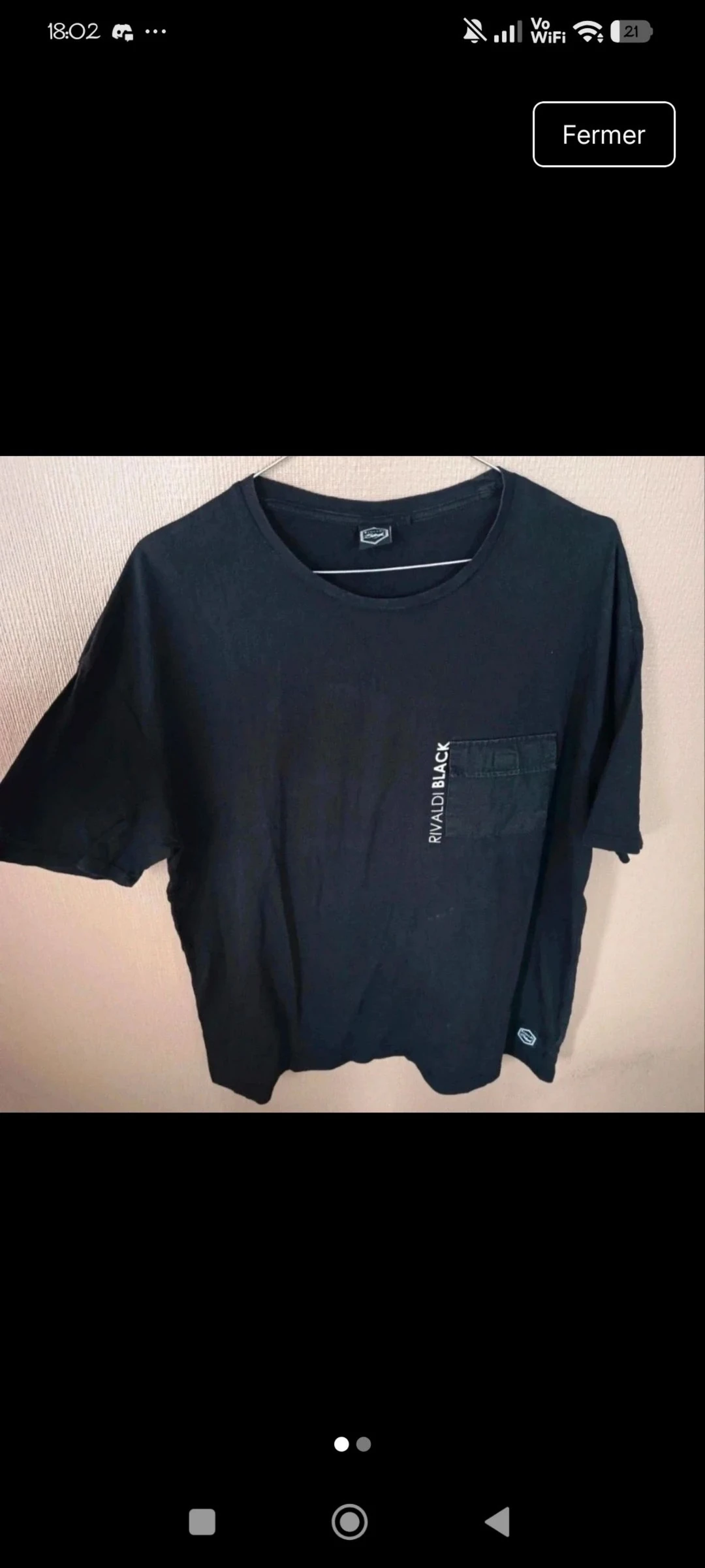 👕 T-shirt Rivaldi Black Noir – Taille XL – Style Casual & Streetwear